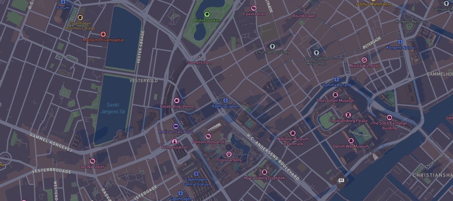 Kortet over København